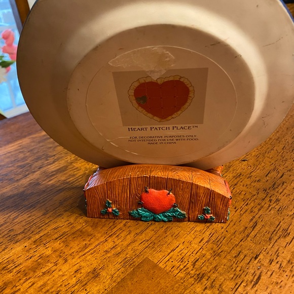 Heart patch place  Christmas bears 3-D plate & stand - Picture 14 of 14